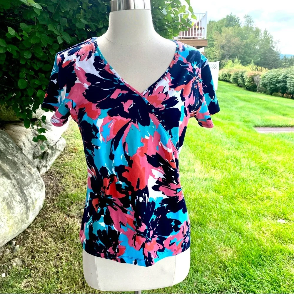 Ruby Rd. Embellished Short Sleeve Top - Picture 2 of 16